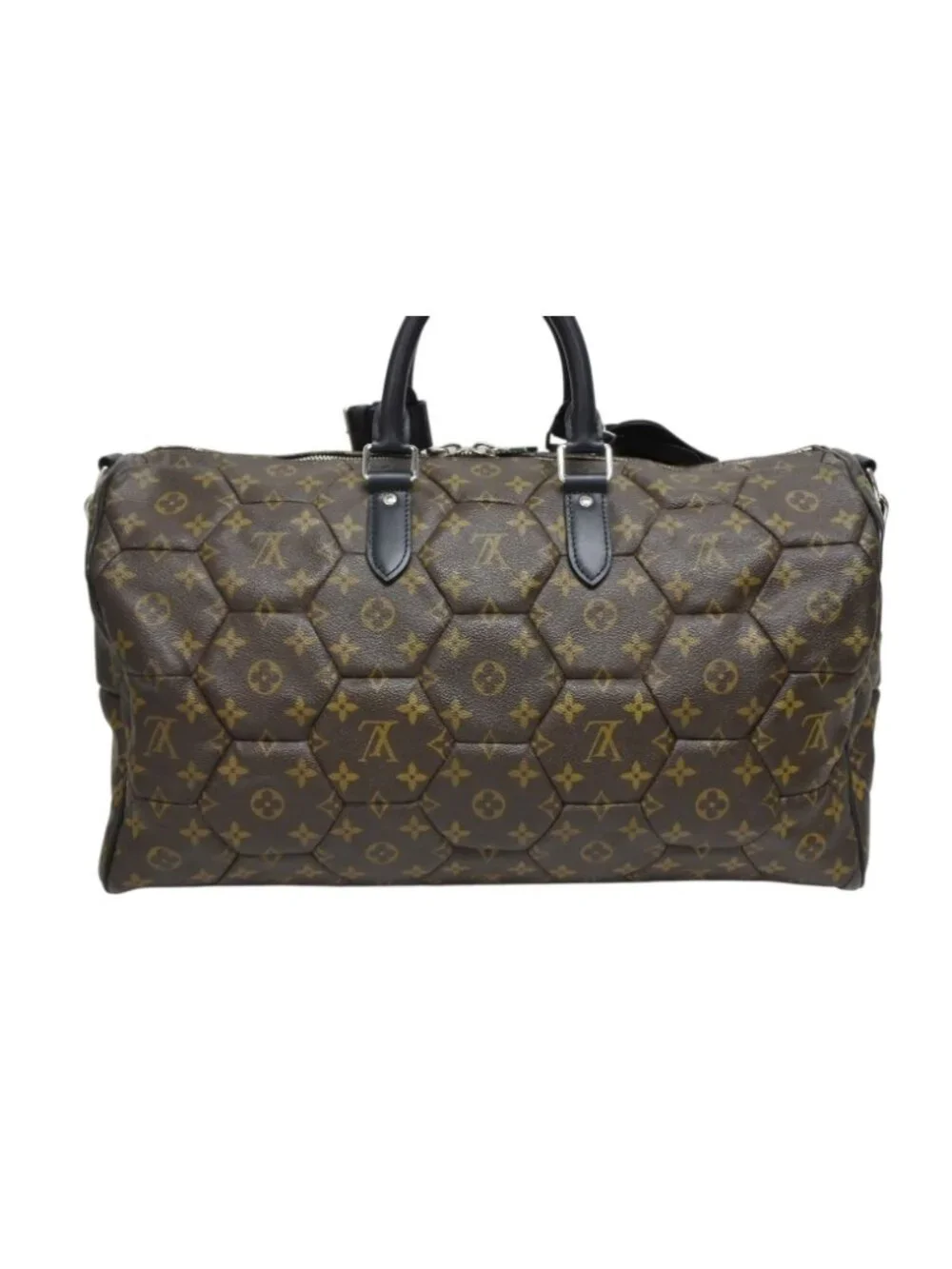 Louis Vuitton Keepall Bandouliere 45 Boston Bag Monogram Macassar Hexagon